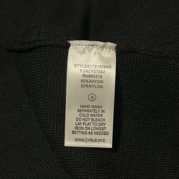 Cyrus Open Front Cardigan - black M - Picture 5 of 9